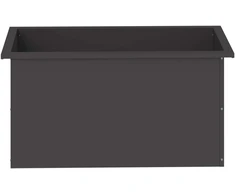 Sodo vazonas su LED 2 vnt. Juoda 40 x 80 x 40 cm Plienas