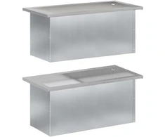 Sodo vazonas su LED 2 vnt. Sidabrinė 30 x 60 x 30 cm