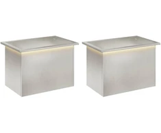 Sodo vazonas su LED 2 vnt. Sidabrinė 40 x 60 x 40 cm