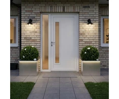 Sodo vazonas su LED 2 vnt. Sidabrinė 40 x 60 x 40 cm