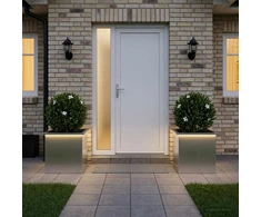 Sodo vazonas su LED 2 vnt. Sidabrinė 50 x 50 x 48 cm