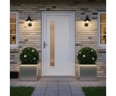 Sodo vazonas su LED 2 vnt. Sidabrinė 50 x 60 x 48 cm