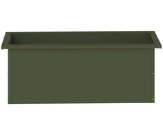 Sodo vazonas su LED Alyvuogių žalia 30 x 80 x 30 cm Plienas