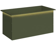 Sodo vazonas su LED Alyvuogių žalia 50 x 100 x 48 cm Plienas