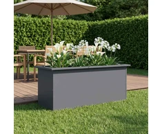 Sodo vazonas su LED Antracitas 40 x 100 x 40 cm Plienas