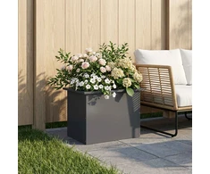 Sodo vazonas su LED Antracitas 40 x 60 x 40 cm Plienas