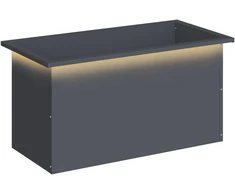 Sodo vazonas su LED Antracitas 40 x 80 x 40 cm Plienas
