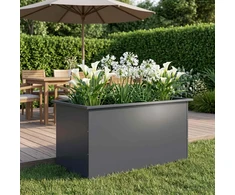Sodo vazonas su LED Antracitas 50 x 100 x 48 cm Plienas