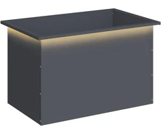 Sodo vazonas su LED Antracitas 50 x 80 x 48 cm Plienas