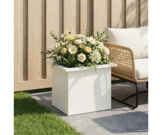 Sodo vazonas su LED Balta 30 x 40 x 30 cm Plienas