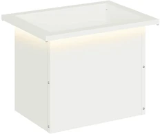 Sodo vazonas su LED Balta 30 x 40 x 30 cm Plienas