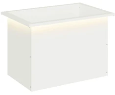 Sodo vazonas su LED Balta 40 x 60 x 40 cm Plienas