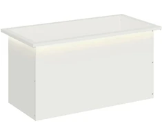 Sodo vazonas su LED Balta 40 x 80 x 40 cm Plienas