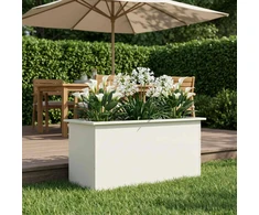 Sodo vazonas su LED Balta 50 x 100 x 48 cm Plienas