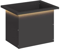 Sodo vazonas su LED Juoda 30 x 40 x 30 cm Plienas