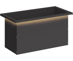 Sodo vazonas su LED Juoda 30 x 60 x 30 cm Plienas