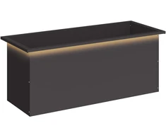 Sodo vazonas su LED Juoda 40 x 100 x 40 cm Plienas