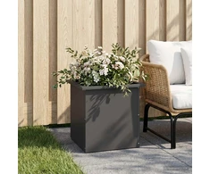 Sodo vazonas su LED Juoda 40 x 40 x 40 cm Plienas