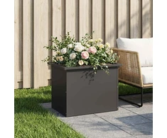 Sodo vazonas su LED Juoda 40 x 60 x 40 cm Plienas