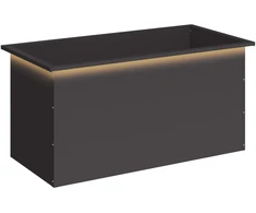 Sodo vazonas su LED Juoda 50 x 100 x 48 cm Plienas