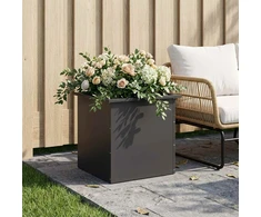 Sodo vazonas su LED Juoda 50 x 50 x 48 cm Plienas