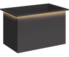 Sodo vazonas su LED Juoda 50 x 80 x 48 cm Plienas
