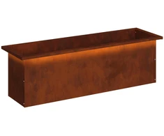 Sodo vazonas su LED Rūdijanti 30 x 100 x 30 cm