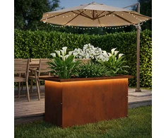 Sodo vazonas su LED Rūdijanti 30 x 60 x 30 cm
