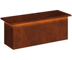 Sodo vazonas su LED Rūdijanti 30 x 80 x 30 cm