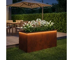 Sodo vazonas su LED Rūdijanti 50 x 100 x 48 cm