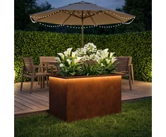 Sodo vazonas su LED Rūdijanti 50 x 80 x 48 cm