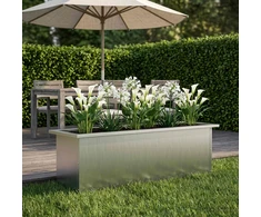 Sodo vazonas su LED Sidabrinė 30 x 100 x 30 cm