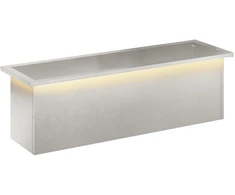 Sodo vazonas su LED Sidabrinė 30 x 100 x 30 cm