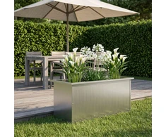 Sodo vazonas su LED Sidabrinė 40 x 100 x 40 cm