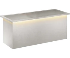 Sodo vazonas su LED Sidabrinė 40 x 100 x 40 cm