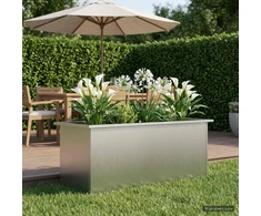 Sodo vazonas su LED Sidabrinė 40 x 100 x 40 cm