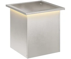 Sodo vazonas su LED Sidabrinė 40 x 40 x 40 cm