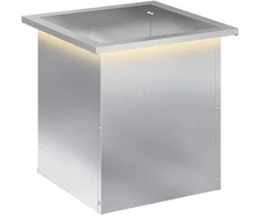 Sodo vazonas su LED Sidabrinė 40 x 40 x 40 cm