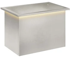 Sodo vazonas su LED Sidabrinė 40 x 60 x 40 cm
