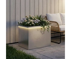 Sodo vazonas su LED Sidabrinė 40 x 60 x 40 cm