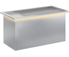 Sodo vazonas su LED Sidabrinė 40 x 80 x 40 cm