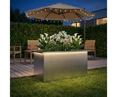 Sodo vazonas su LED Sidabrinė 40 x 80 x 40 cm