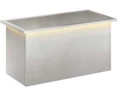 Sodo vazonas su LED Sidabrinė 40 x 80 x 40 cm
