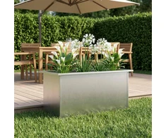 Sodo vazonas su LED Sidabrinė 40 x 80 x 40 cm