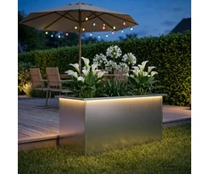 Sodo vazonas su LED Sidabrinė 50 x 100 x 48 cm