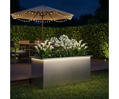 Sodo vazonas su LED Sidabrinė 50 x 100 x 48 cm
