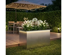 Sodo vazonas su LED Sidabrinė 50 x 80 x 48 cm