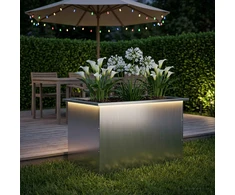 Sodo vazonas su LED Sidabrinė 50 x 80 x 48 cm