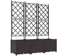 Sodo vazonas 3 vnt. Ruda 120 x 40 x 143 cm PP
