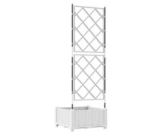 Sodo vazonas Baltas 40 x 40 x 125,5 cm Plastmasė
